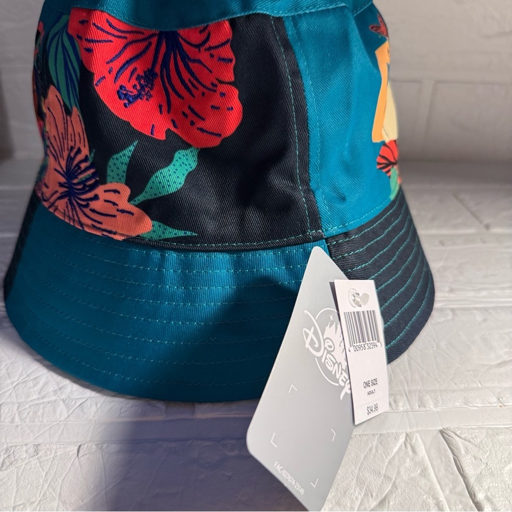 New Disney Encanto Women's Teal Floral Bucket Hat - Picture 5 of 9